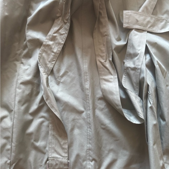 Bernardo plus size women’s 3X midi length raincoat GREEN rain coat hood belt NWT - Picture 8 of 9